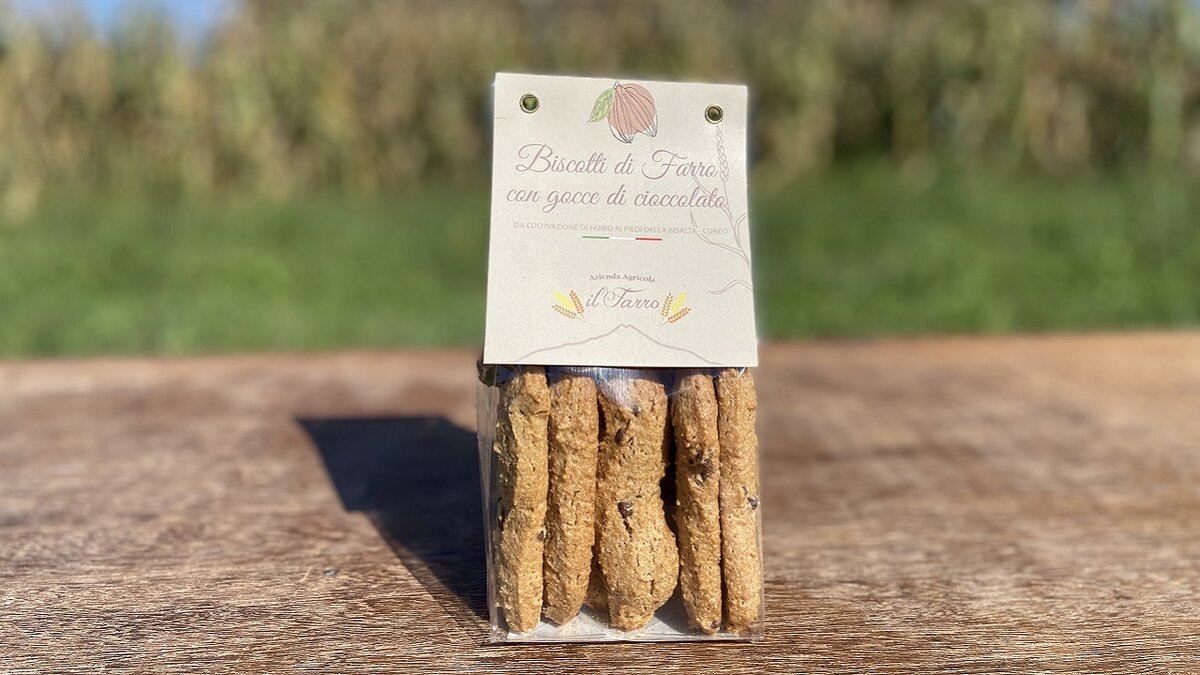 Fotografia: biscotti di farro con gocce di cioccolato