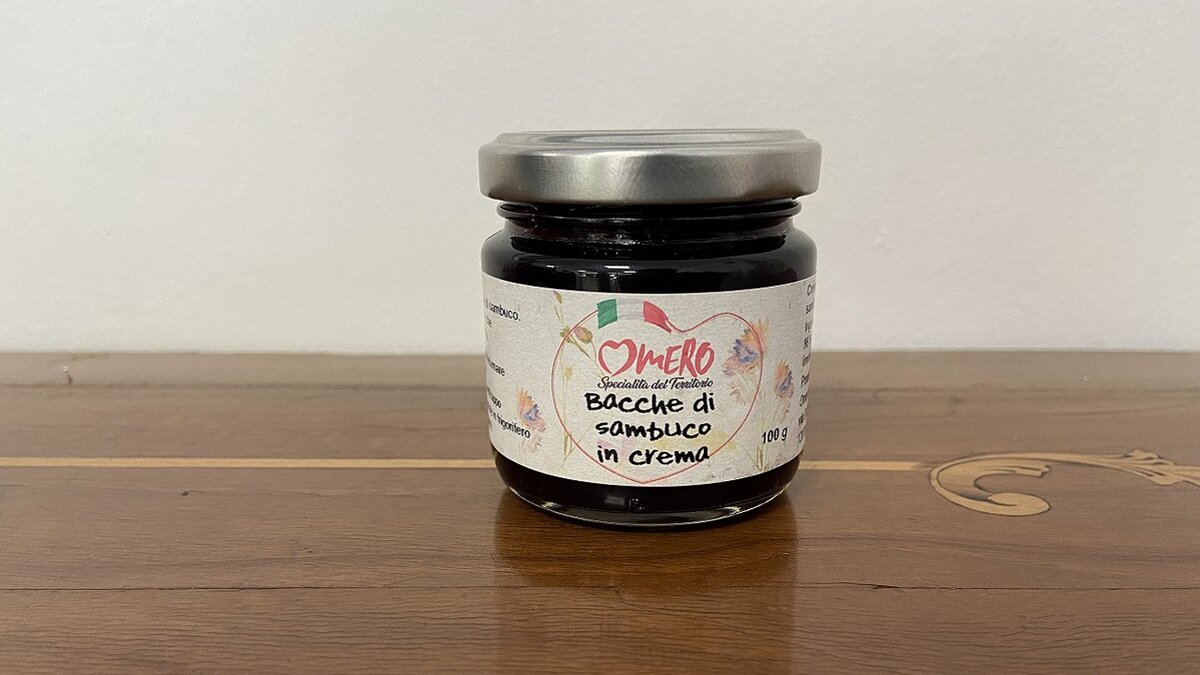 Fotografia: bacche di sambuco in crema